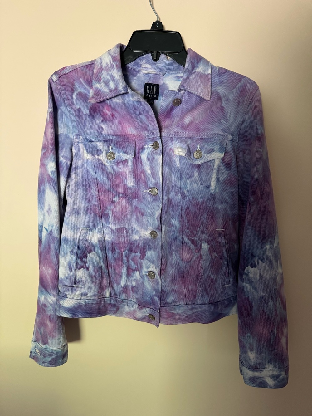 GAP Purple & Lavender Tie-Dye Denim Jacket